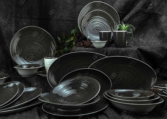 Odorless 12pc Two Tone Color Dinnerware Set For 3